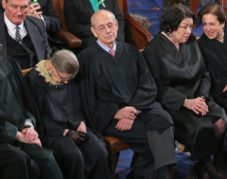 Illustration for article titled No, Ruth Bader Ginsburg Was Not Napping During the SOTU